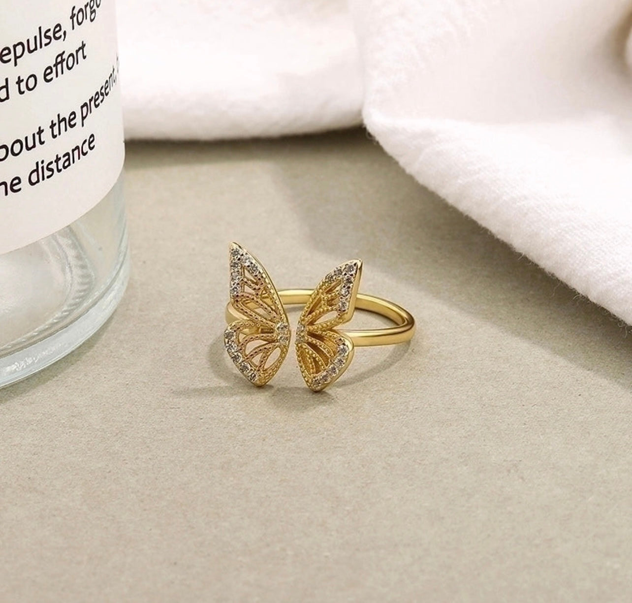 Bague en argent papillon